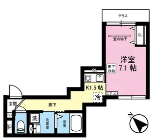 グランデファーレ新横浜【1階】の間取り