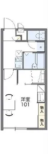レオパレスひまわり【2階】の間取り