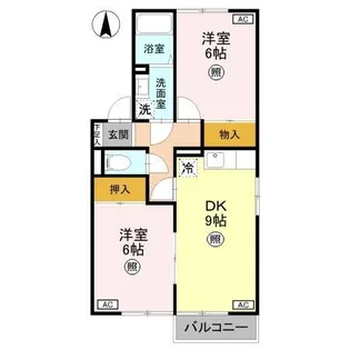 エクセル 一番館【2階】の間取り