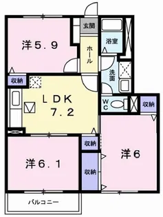 サンエイトC【1階】の間取り