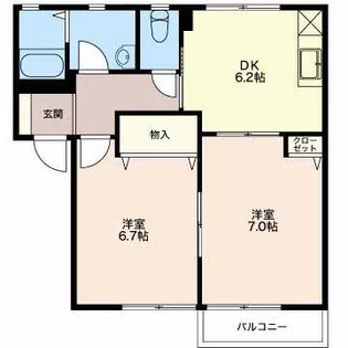 シャンテ【2階】の間取り