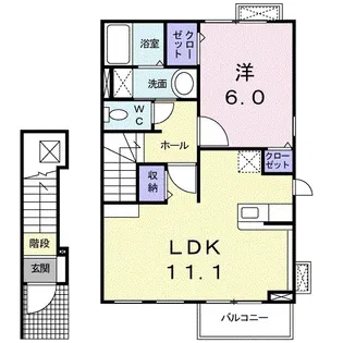 デフィ魚崎北町【2階】の間取り