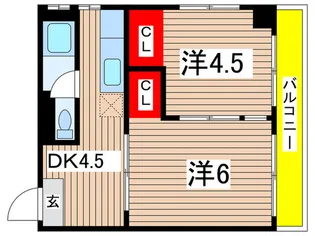 クリスNo.2アビタシオン【4階】の間取り