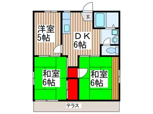 サンフラワ-ハイツ【1階】の間取り
