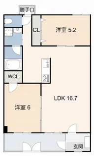クロシェット コリーヌ【2階】の間取り