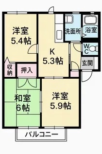 スワローハイムA【2階】の間取り