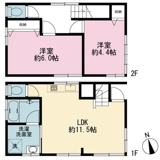 神奈川県藤沢市片瀬3【一戸建】の間取り