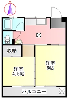 パストラルハイツ岐阜羽島【2階】の間取り