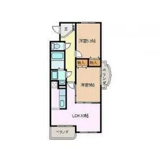 サニーパレスK【2階】の間取り