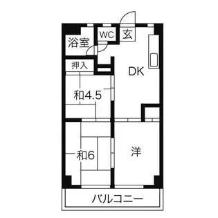 ラッフル花池【5階】の間取り