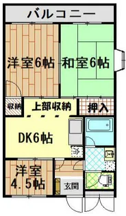 グリーンパーク田園19号棟【3階】の間取り