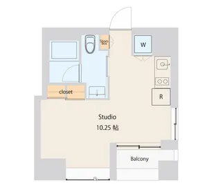 モデリアブリュット湯島【5階】の間取り