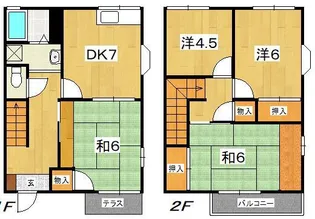 神奈川県小田原市中村原【一戸建】の間取り