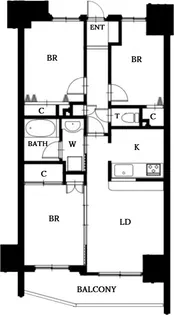 ティーズティアラフリージア【2階】の間取り