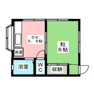 1DKの間取り画像