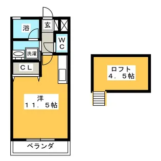 ミルキーハイツ【2階】の間取り
