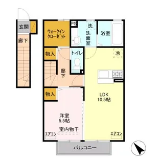 群馬県前橋市駒形町【アパート】の間取り