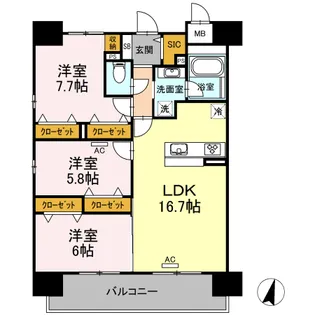 Sereno光南【9階】の間取り