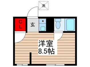 サンユーハイツ新中野【1階】の間取り