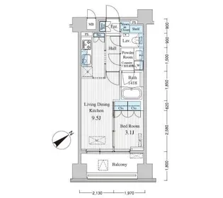 東京都港区赤坂4【マンション】の間取り