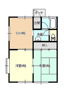 東町ハイツ北棟【2階】の間取り