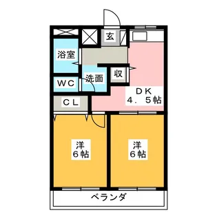 富士光コーポ西小泉【2階】の間取り