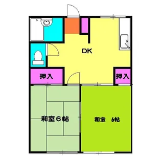ハイツ武藤【2階】の間取り