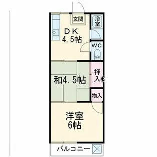 曽野ハイツ【2階】の間取り