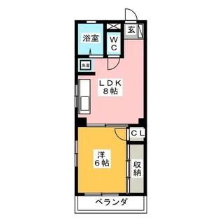 レジデンスミキ【4階】の間取り