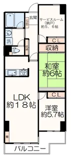 ザ・スクエア【4階】の間取り