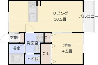 サニーハイツ藤【1階】の間取り