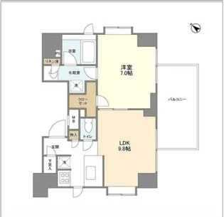 リバーレ月島【7階】の間取り