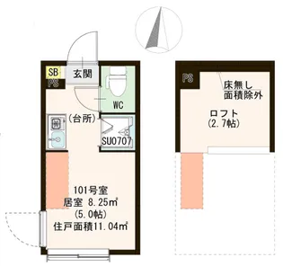 サンテラス小岩【1階】の間取り