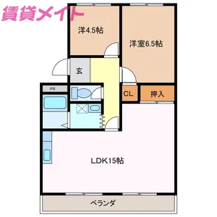 リバーサイド宝生I【3階】の間取り