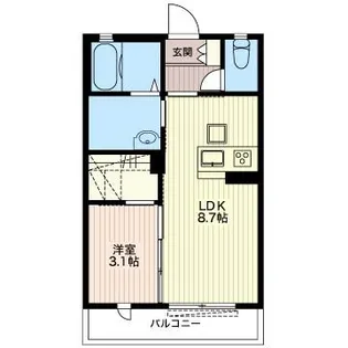 エクラージュ柳橋【1階】の間取り