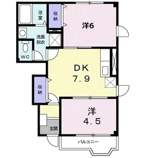 ハイフィールド1【1階】の間取り