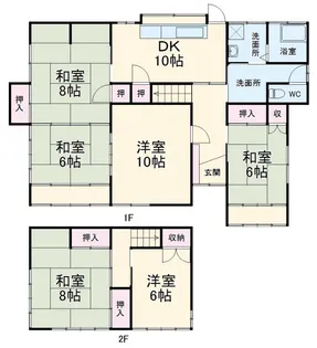 静岡県藤枝市大洲2【一戸建】の間取り