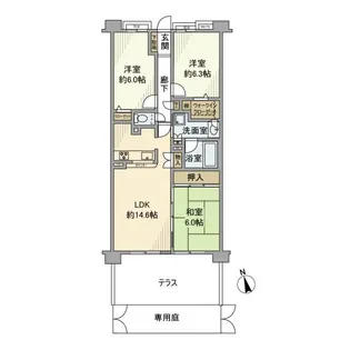 クリオ保土ヶ谷伍番館【2階】の間取り