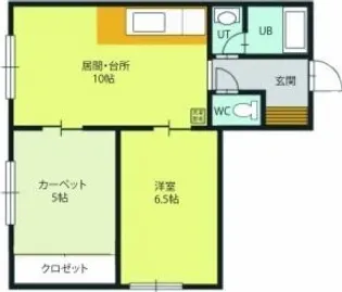 2LDKの間取り画像