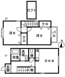 神奈川県平塚市纒1【一戸建】の間取り