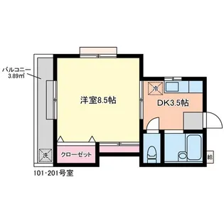 セドロ クアトロ【2階】の間取り