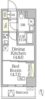 東京都中央区明石町【マンション】の間取り