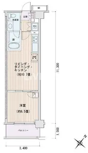 エスティメゾン豊洲レジデンスE【2階】の間取り