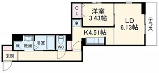 ロゼ 清新【1階】の間取り