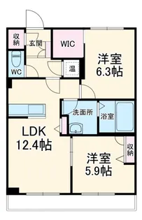パークサイド千鳥【1階】の間取り