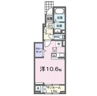 アドラブールD【1階】の間取り