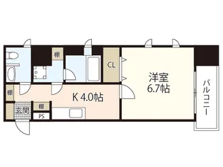 アガトンツインズβ【3階】の間取り