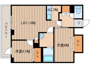 ヴィラ・コンフォート【4階】の間取り