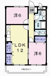 ニューマリッチ加古【1階】の間取り