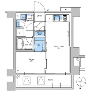 ブラウ戸越銀座テラス【2階】の間取り